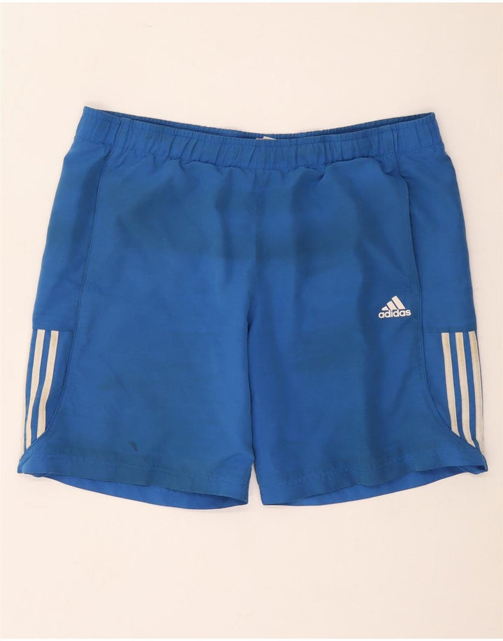 Adidas Mens Climalite Sport Shorts Large Blue Polyester
