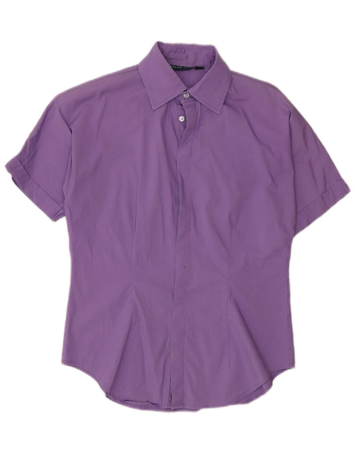 Ralph Lauren Womens Short Sleeve Shirt US 8 Medium Purple