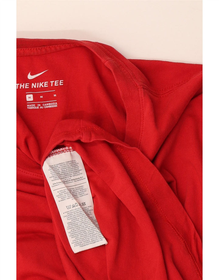Nike Mens T-Shirt Top Medium Red Cotton
