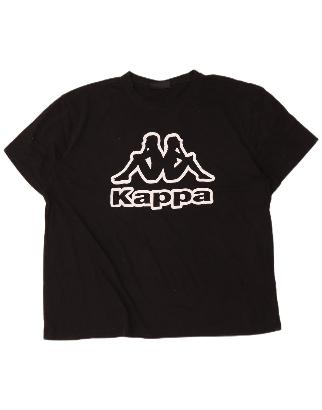 Kappa Mens Graphic T-Shirt Top 4XL Black Cotton