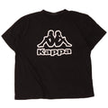 Kappa Mens Graphic T-Shirt Top 4XL Black Cotton