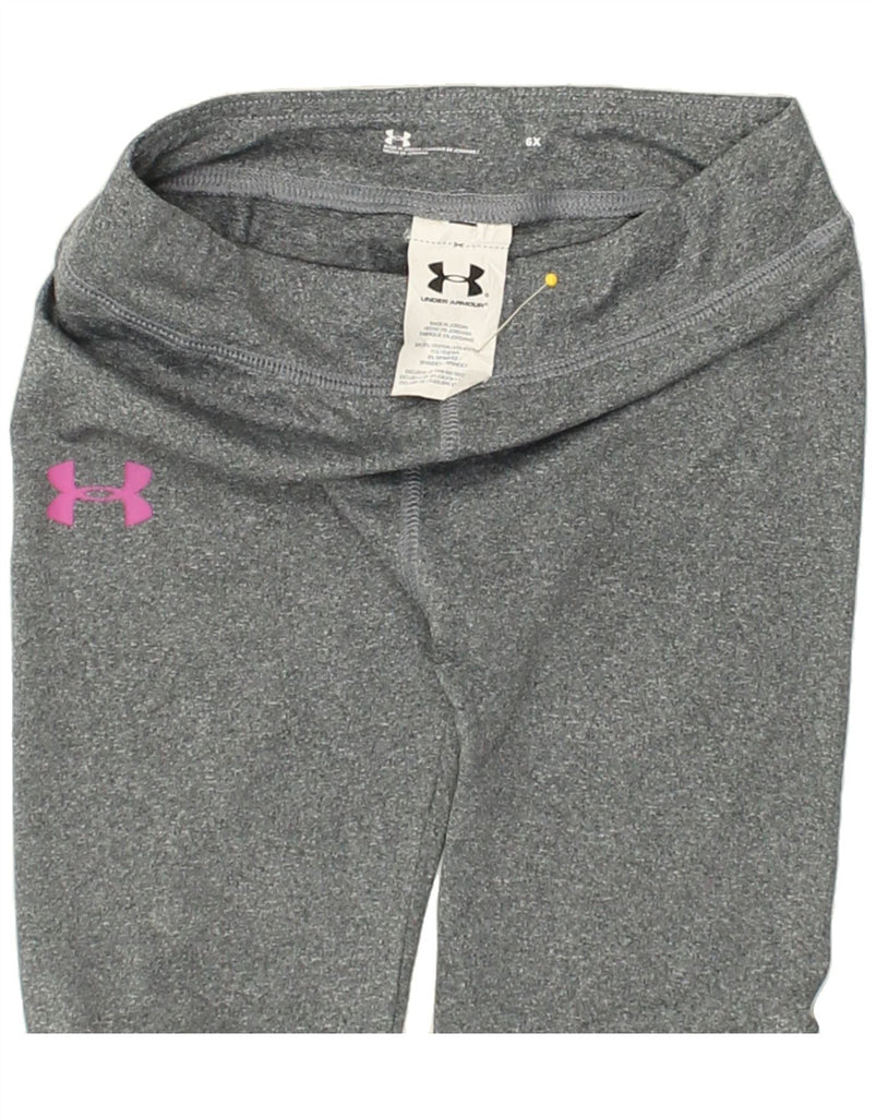 UNDER ARMOUR Girls Leggings 6-7 Years Grey Polyester | Vintage Under Armour | Thrift | Second-Hand Under Armour | Used Clothing | Messina Hembry 