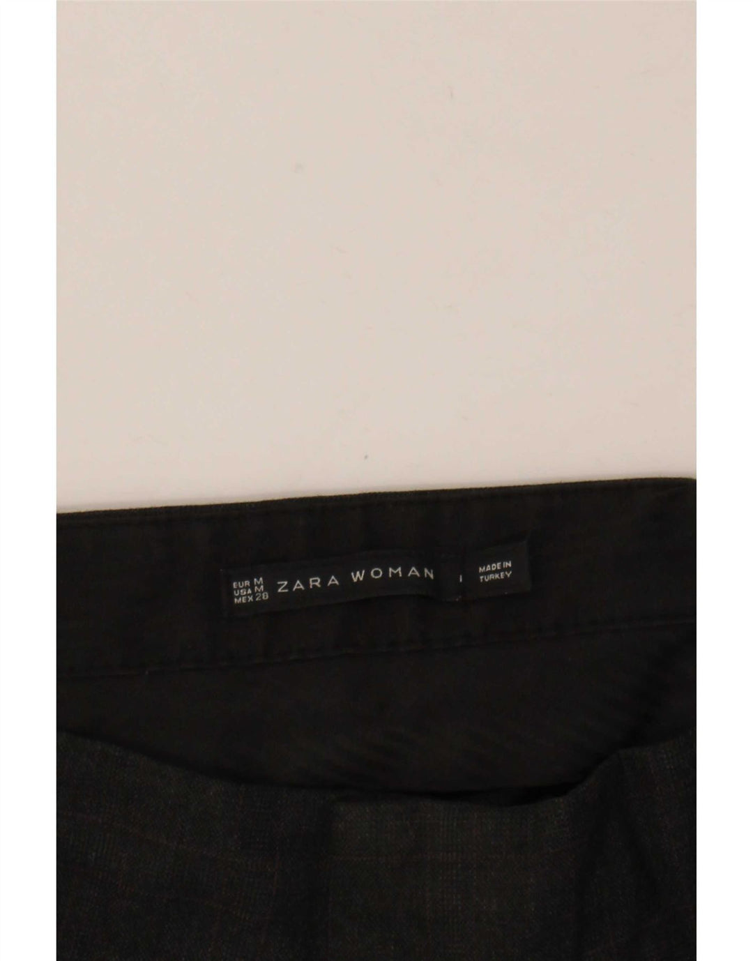 Zara Womens Pegged Cropped Trousers Medium W28 L26 Grey Check