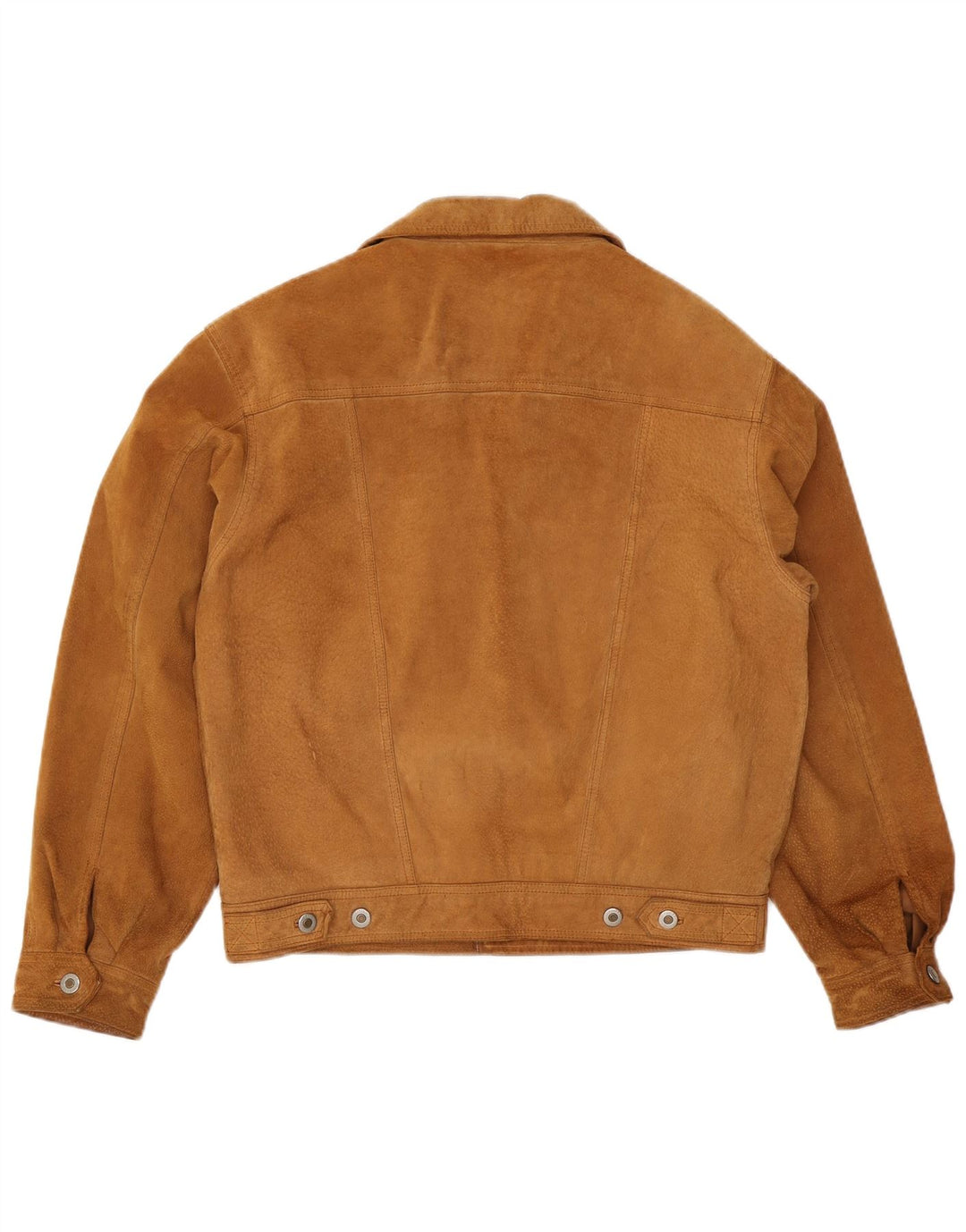 John Baner Mens Suede Jacket UK 40 Large Beige Leather