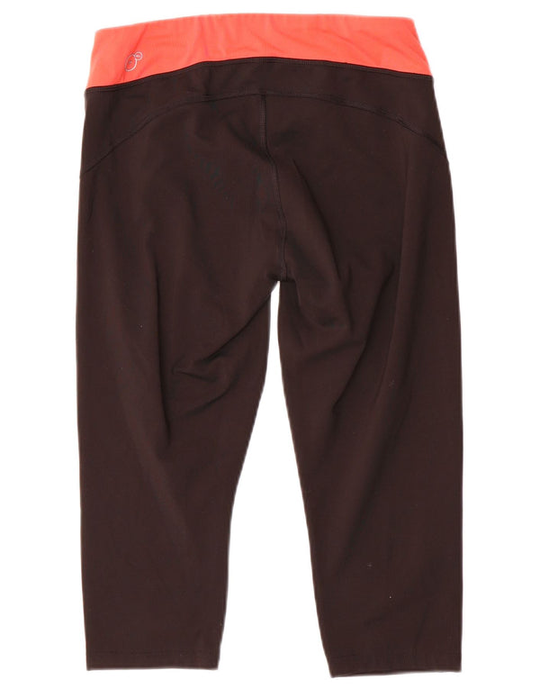 Puma Womens Capri Leggings UK 14 Medium Black Colourblock Polyester