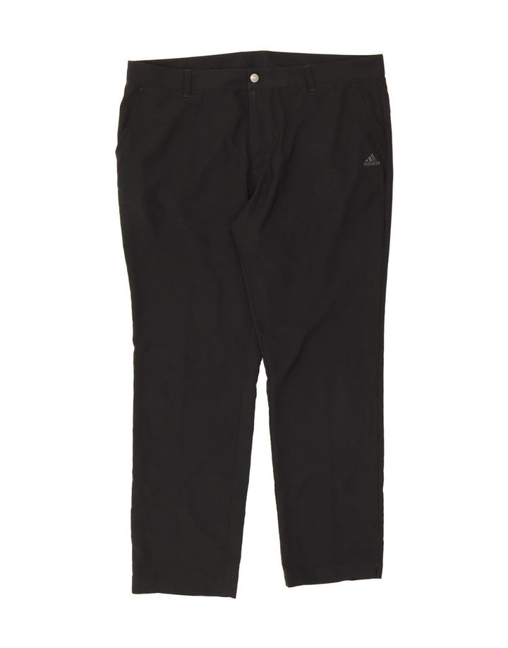 ADIDAS Mens Straight Capri Trousers W40 L21 Black Polyester Vintage Adidas and Second-Hand Adidas from Messina Hembry 