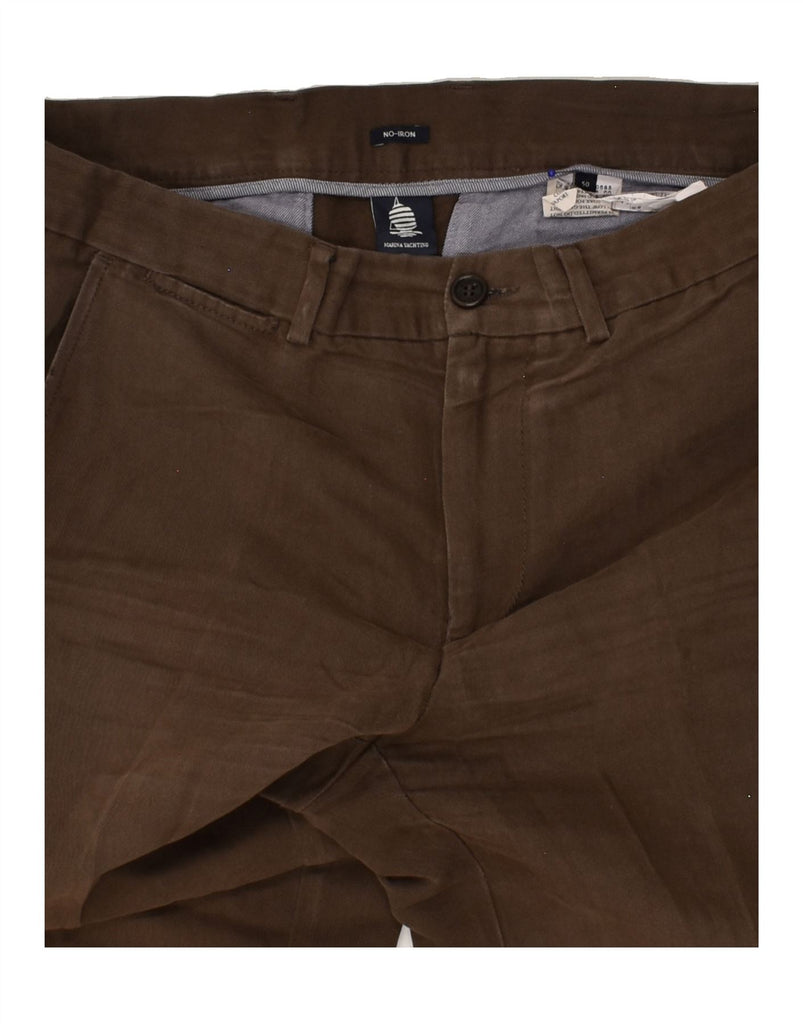 MARINA YACHTING Mens Straight Chino Trousers IT 50 Large W36 L30 Brown | Vintage Marina Yachting | Thrift | Second-Hand Marina Yachting | Used Clothing | Messina Hembry 