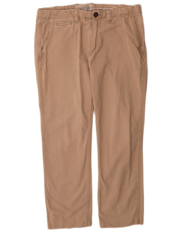 Fat Face Mens Straight Chino Trousers W34 L29 Beige Cotton