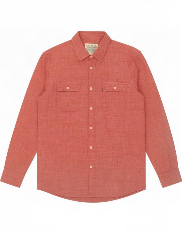 Jack Wills Mens Shirt Medium Red Cotton