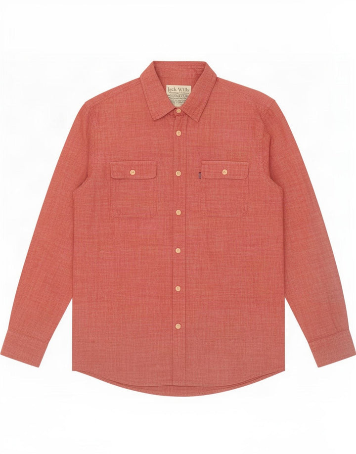 Jack Wills Mens Shirt Medium Red Cotton