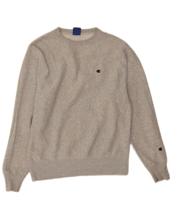 Champion Mens Sweatshirt Jumper Small Grey Flecked Cotton