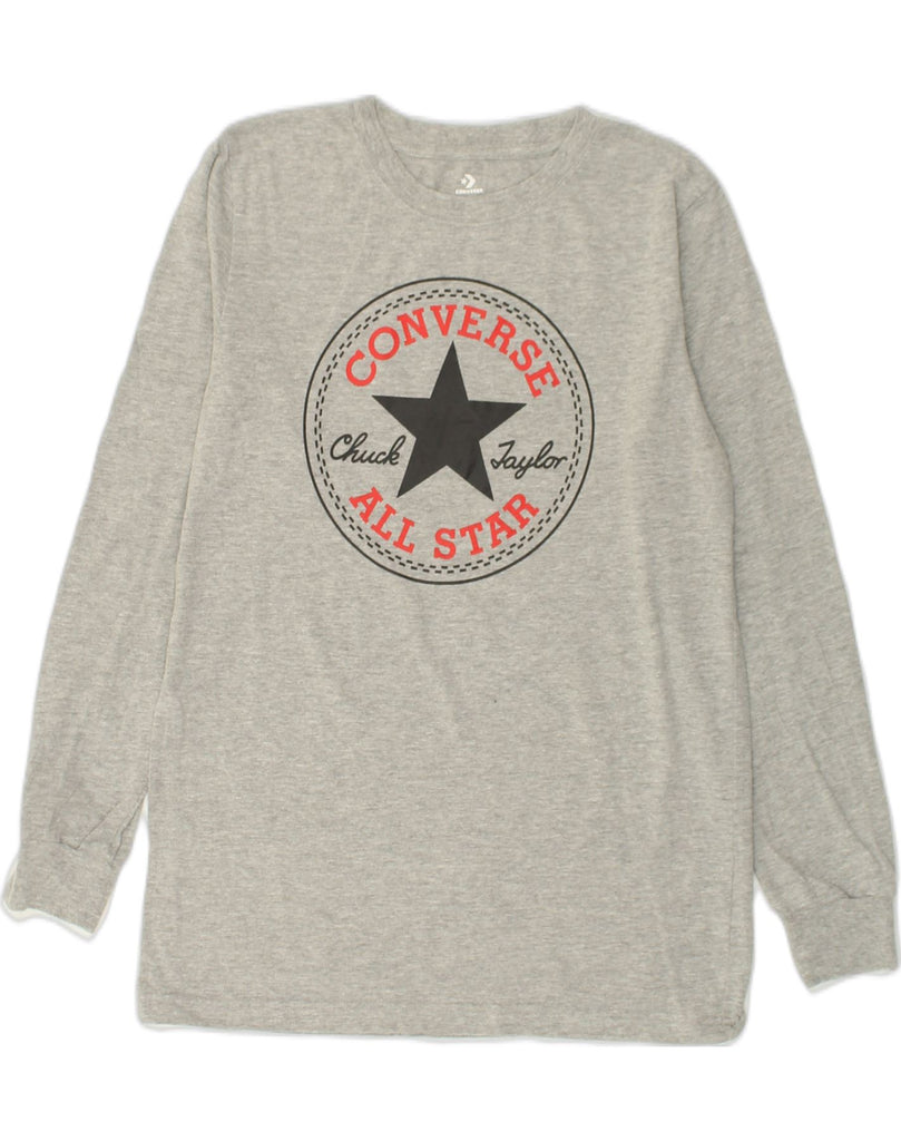 CONVERSE Boys Graphic Top Long Sleeve 13-14 Years XL Grey | Vintage Converse | Thrift | Second-Hand Converse | Used Clothing | Messina Hembry 