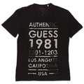 Guess Mens Graphic T-Shirt Top Medium Black