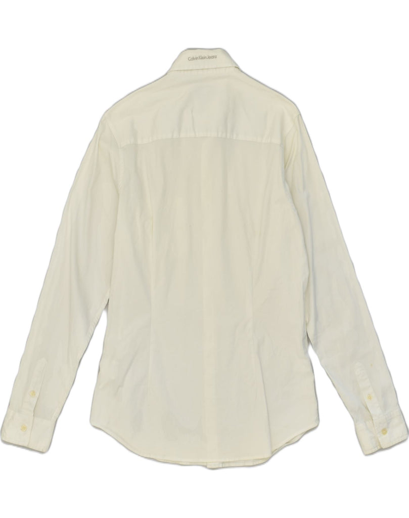CALVIN KLEIN Mens Shirt Medium White Cotton | Vintage Calvin Klein | Thrift | Second-Hand Calvin Klein | Used Clothing | Messina Hembry 