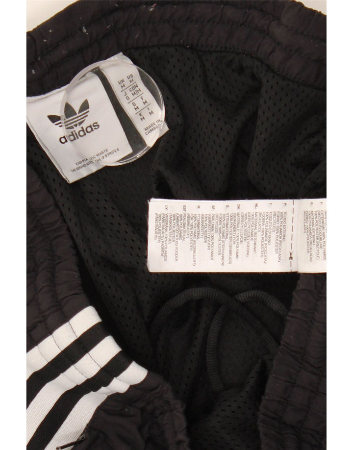 ADIDAS Mens Tracksuit Trousers Joggers Medium Black Polyester
