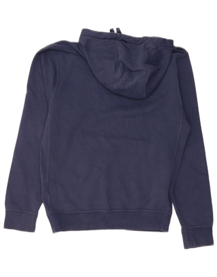 NIKE Mens Graphic Hoodie Jumper XS Navy Blue Cotton