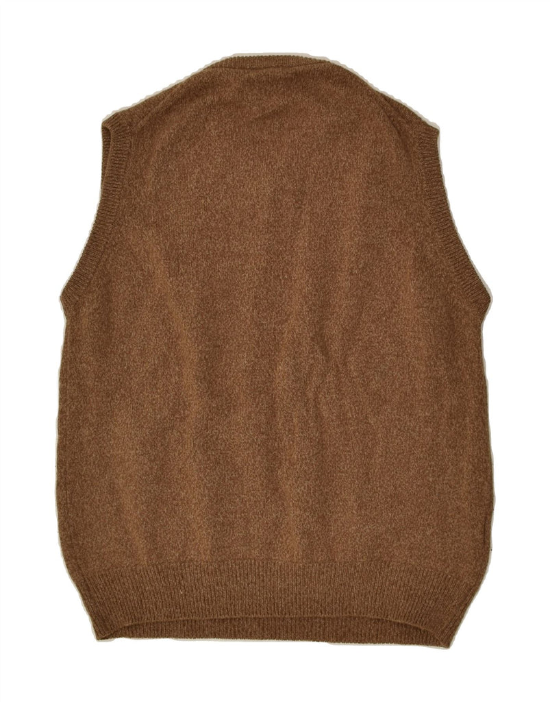 MARINA YACHTING Mens Vest Tank Top Medium Brown New Wool | Vintage Marina Yachting | Thrift | Second-Hand Marina Yachting | Used Clothing | Messina Hembry 