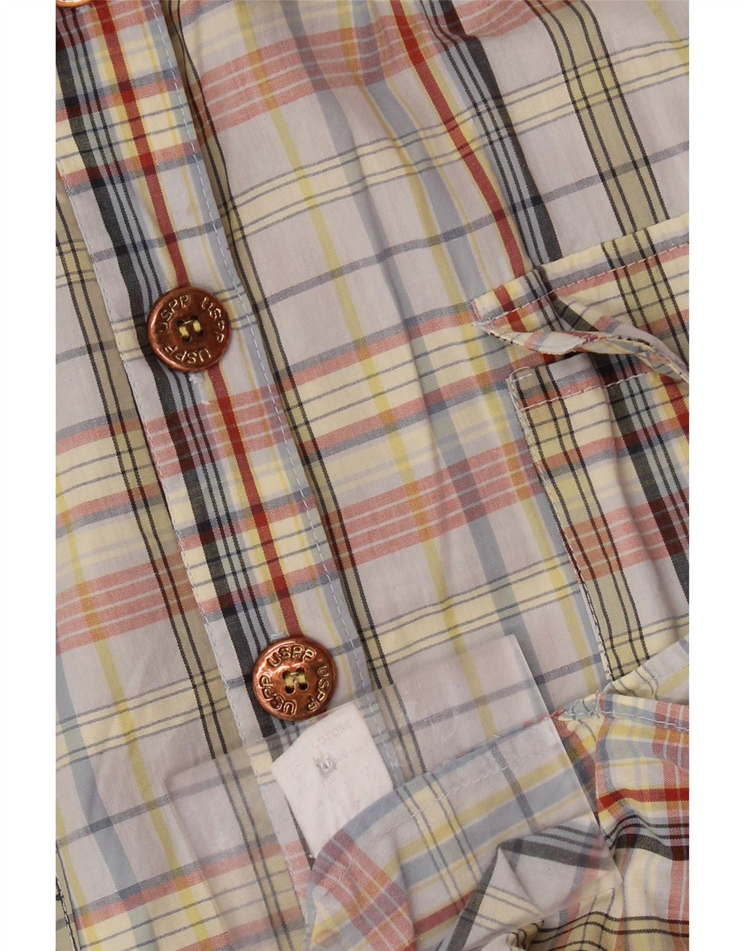 Vintage Womens Shirt Dress UK 14 Medium Multicoloured Check Cotton