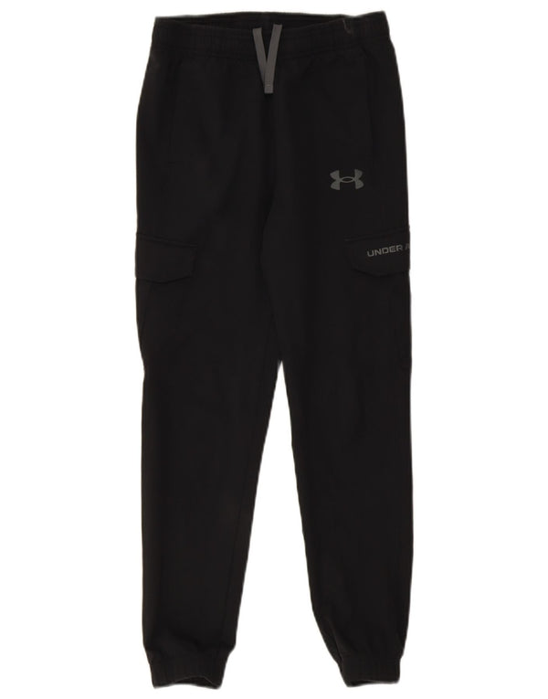 Under Armour Boys Cargo Tracksuit Trousers Joggers 9-10 Years Medium Black