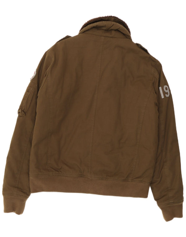 Aviazione Navale Mens Military Flight Aviator Jacket UK 40 Large Khaki