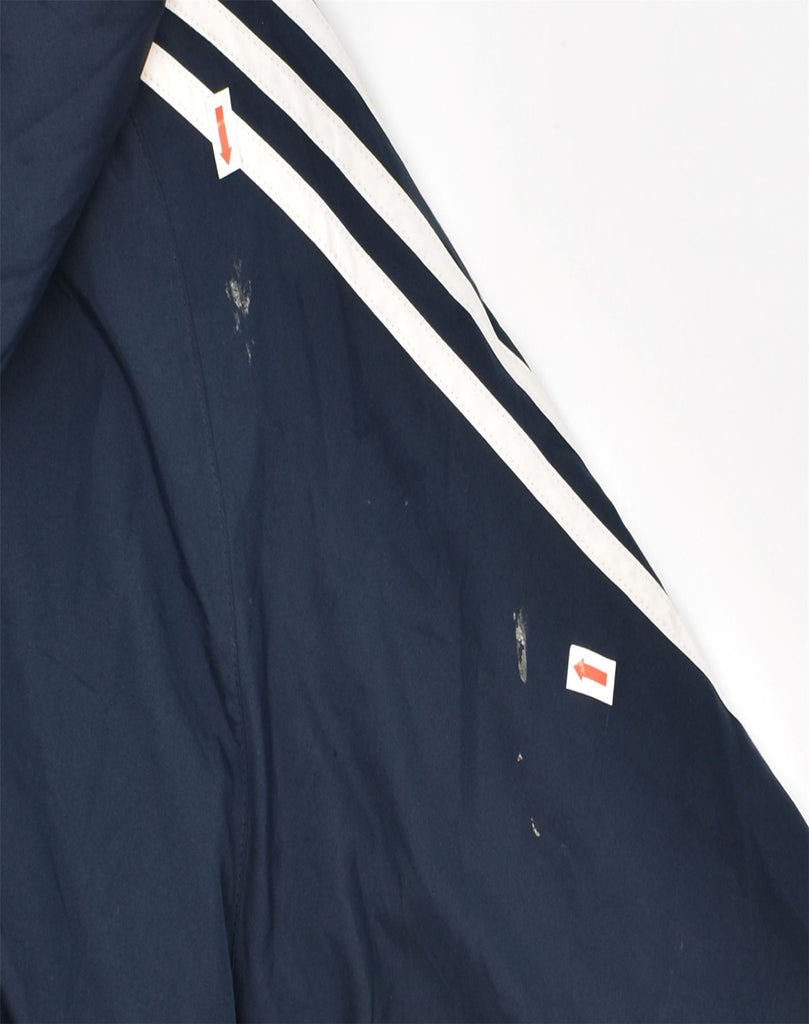 ADIDAS Boys Hooded Windbreaker Jacket 11-12 Years Navy Blue | Vintage | Thrift | Second-Hand | Used Clothing | Messina Hembry 