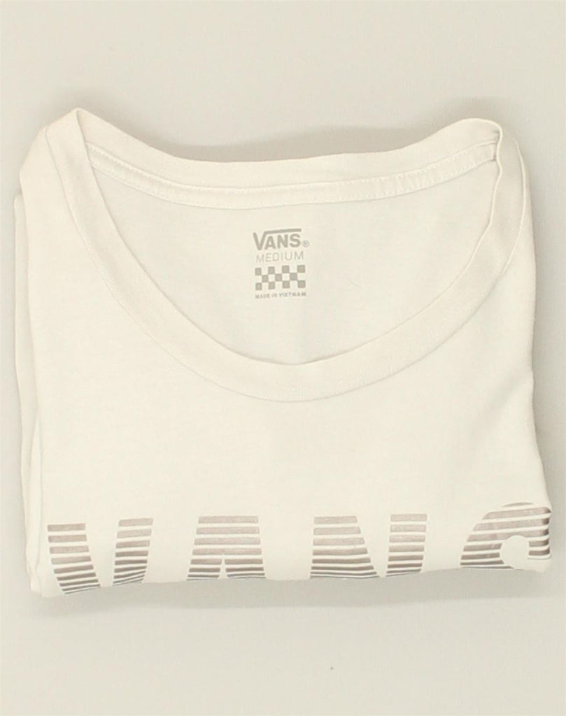 VANS Mens Graphic T-Shirt Top Medium White Cotton | Vintage Vans | Thrift | Second-Hand Vans | Used Clothing | Messina Hembry 