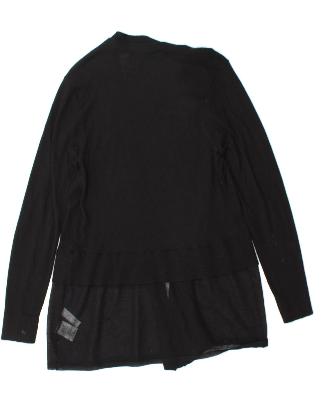DKNY Womens Longline Open Cardigan Sweater UK 12 Medium Black Nylon Vintage Dkny and Second-Hand Dkny from Messina Hembry 