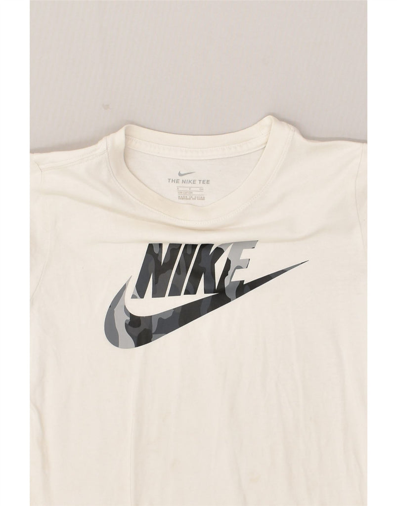 NIKE Boys Graphic T-Shirt Top 8-9 Years Small White Cotton | Vintage Nike | Thrift | Second-Hand Nike | Used Clothing | Messina Hembry 