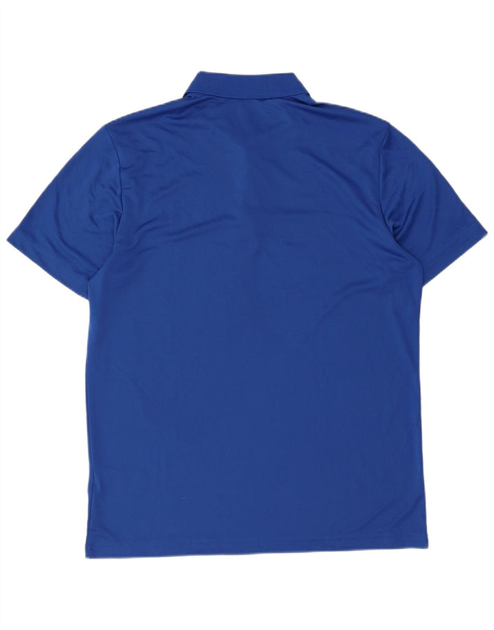 Adidas Mens Polo Shirt Medium Blue Polyester