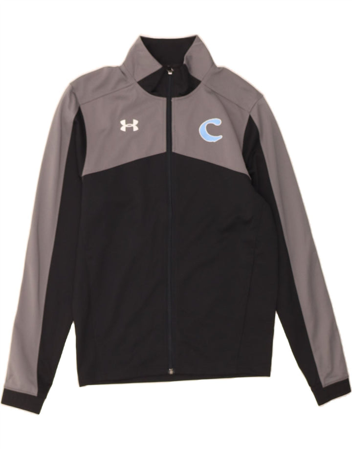 UNDER ARMOUR Mens Graphic Tracksuit Top Jacket Small Black Colourblock Vintage Under Armour and Second-Hand Under Armour from Messina Hembry 