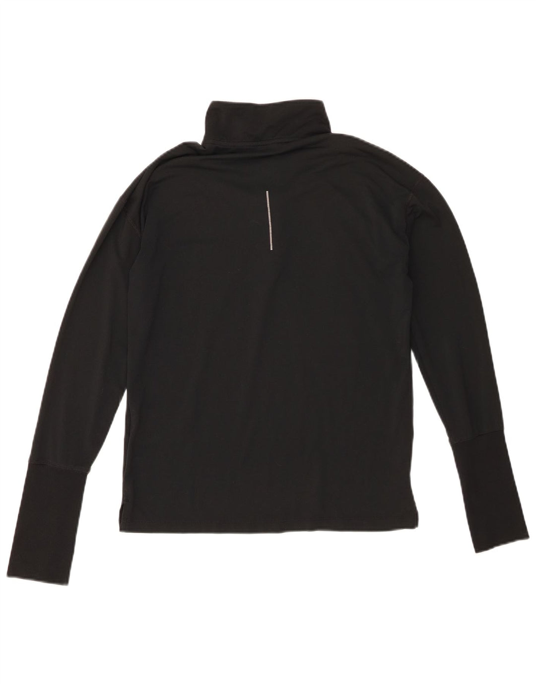 Nike Womens Dri Fit Zip Neck Pullover Tracksuit Top UK 6 XS Black Polyester