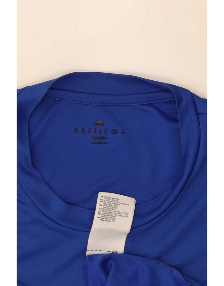 Adidas Mens Climalite T-Shirt Top XL Blue Polyester
