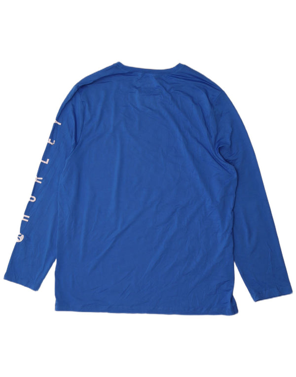 Hurley Mens Graphic Top Long Sleeve XL Blue Polyester