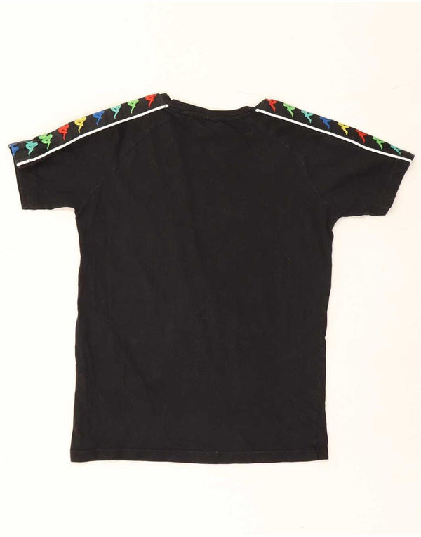 Kappa Boys Graphic T-Shirt Top 11-12 Years Black Cotton