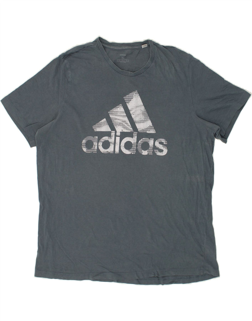 ADIDAS Mens Graphic T-Shirt Top XL Grey Cotton | Vintage Adidas | Thrift | Second-Hand Adidas | Used Clothing | Messina Hembry 