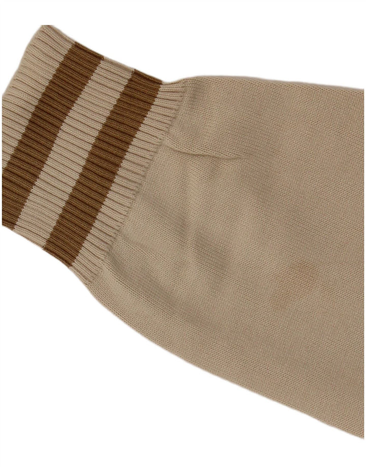 Angelo Litrico Mens Crew Neck Jumper Sweater 2XL Beige Argyle/Diamond