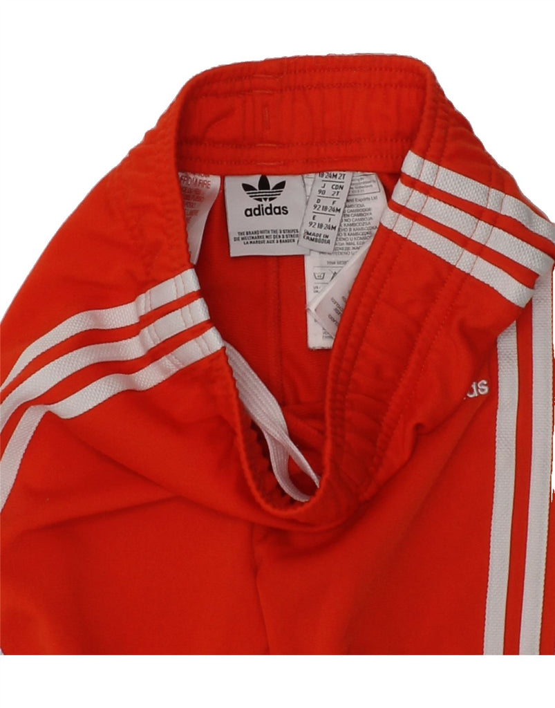 ADIDAS Baby Girls Joggers Tracksuit Trousers 18-24 Months Red Polyester | Vintage Adidas | Thrift | Second-Hand Adidas | Used Clothing | Messina Hembry 