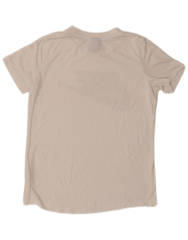 Nike Mens Graphic T-Shirt Top Small Off White Polyester