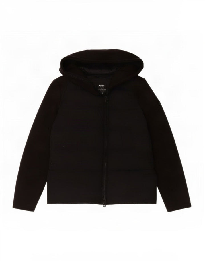PEUTEREY Womens Hooded Padded Jacket IT 40 Small Black Polyamide