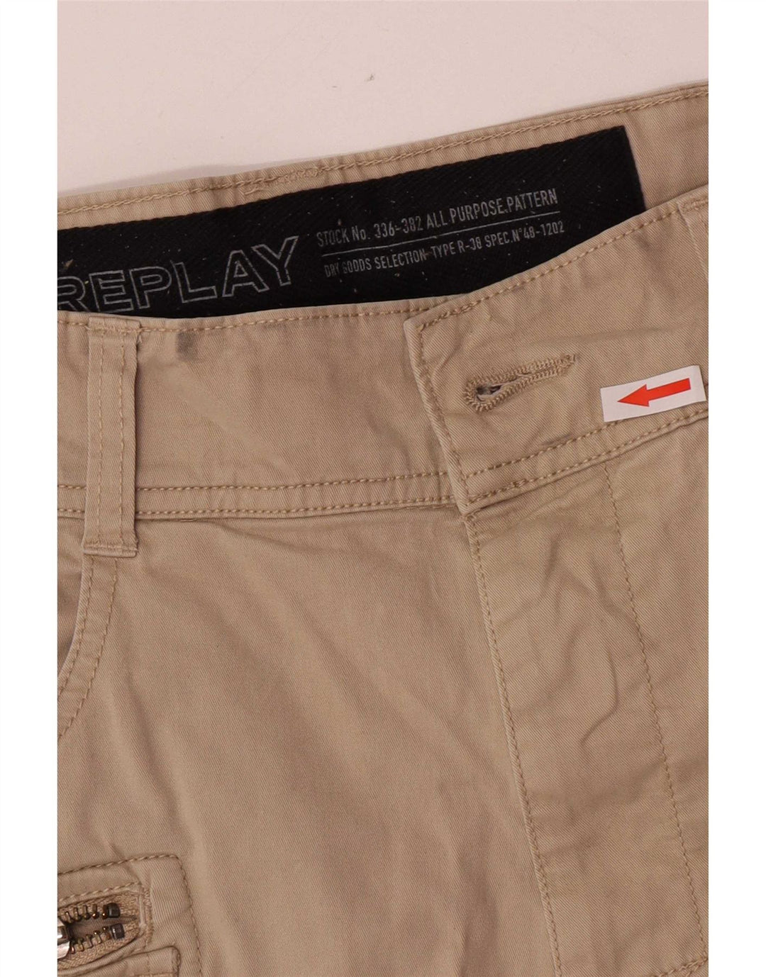 Replay Mens Slim Cargo Trousers W32 L31 Beige