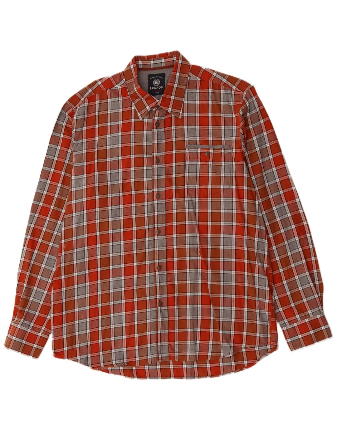 LERROS Mens Shirt XL Red Check Cotton