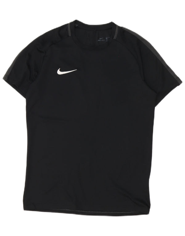Nike Mens Dri Fit T-Shirt Top Medium Black Colourblock Polyester
