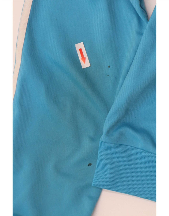 Adidas Mens Zip Hoodie Sweater Small Blue Polyester