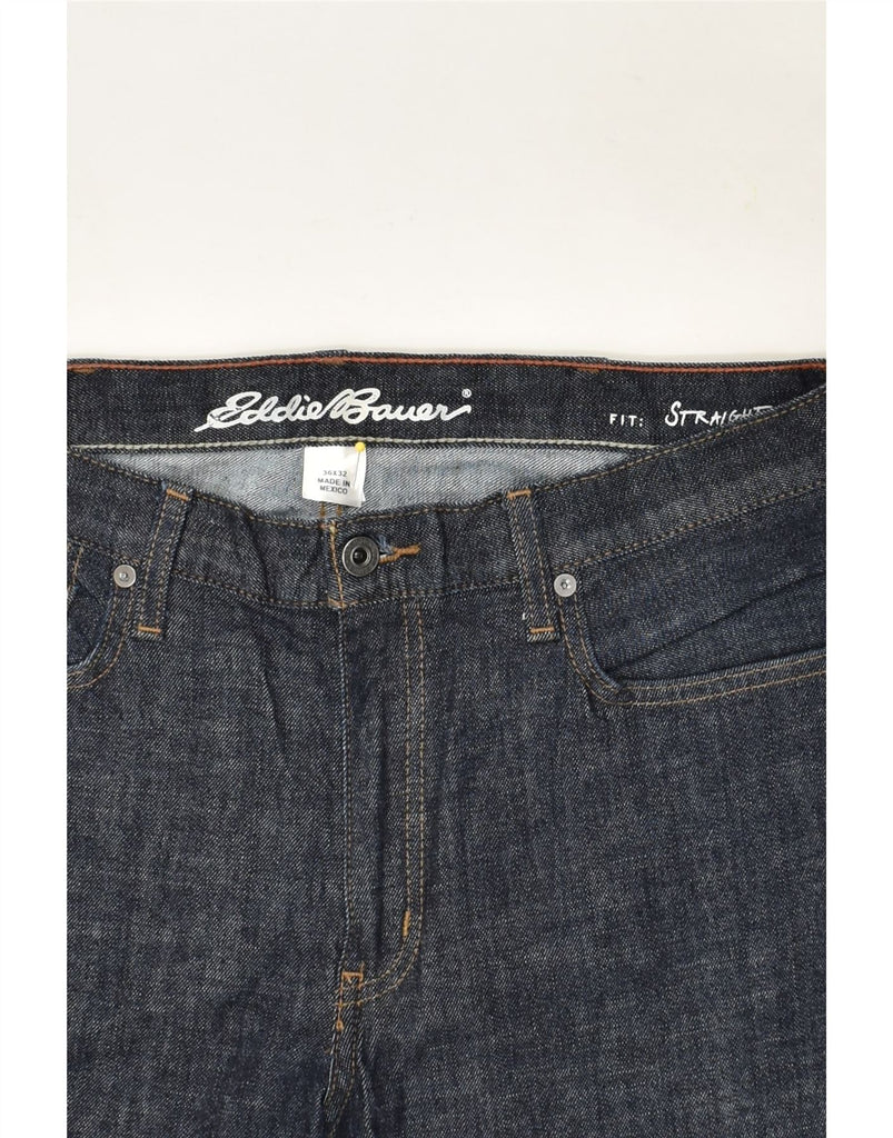 EDDIE BAUER Mens Straight Jeans W36 L32 Navy Blue Cotton | Vintage Eddie Bauer | Thrift | Second-Hand Eddie Bauer | Used Clothing | Messina Hembry 