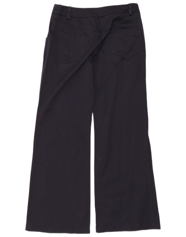 Max & Co. Womens Wide Leg Casual Trousers UK 8 Small W28 L28 Navy Blue