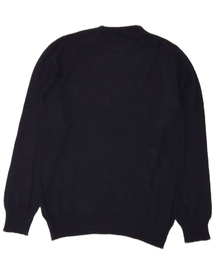 Zara Mens Crew Neck Jumper Sweater Large Navy Blue