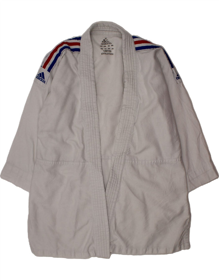 ADIDAS Boys Evolution Tracksuit Top Jacket 11-12 Years White Polyester Vintage Adidas and Second-Hand Adidas from Messina Hembry 