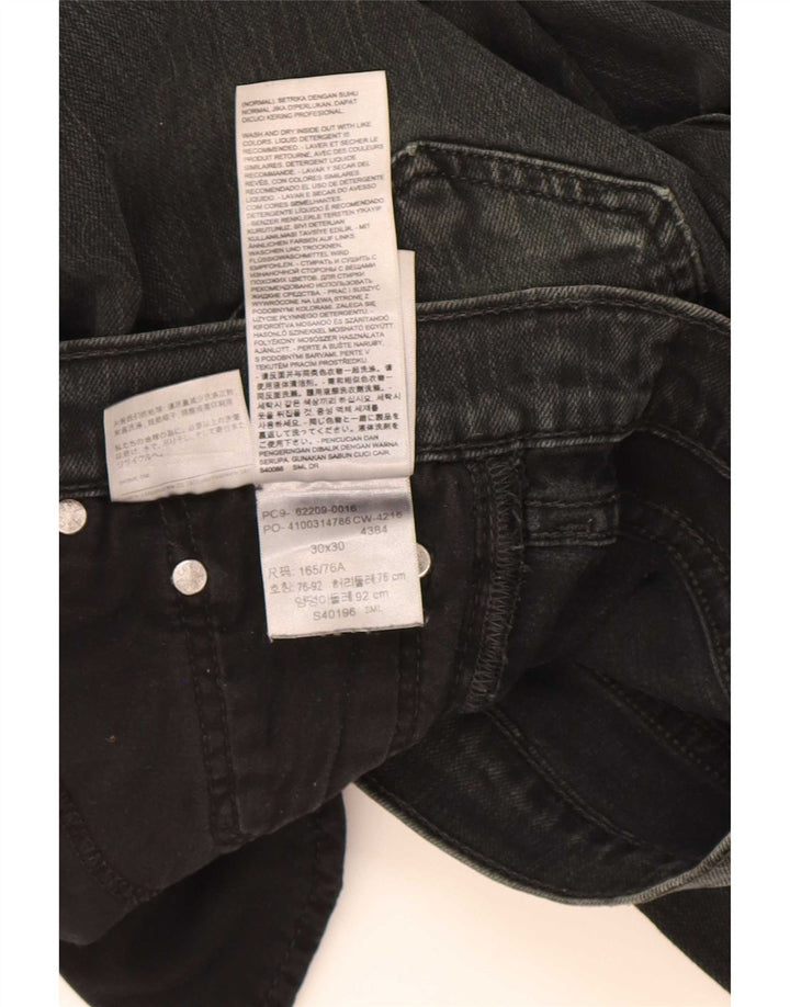 Levi's Mens Slim Jeans W30 L30 Black Cotton