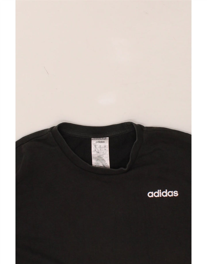 ADIDAS Mens Sweatshirt Jumper Medium Black Cotton Vintage Adidas and Second-Hand Adidas from Messina Hembry 