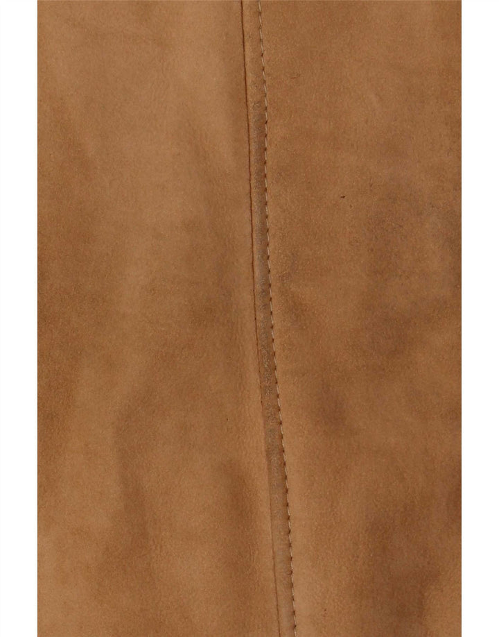Vintage Womens Hooded Shearling Jacket UK 12 Medium Beige